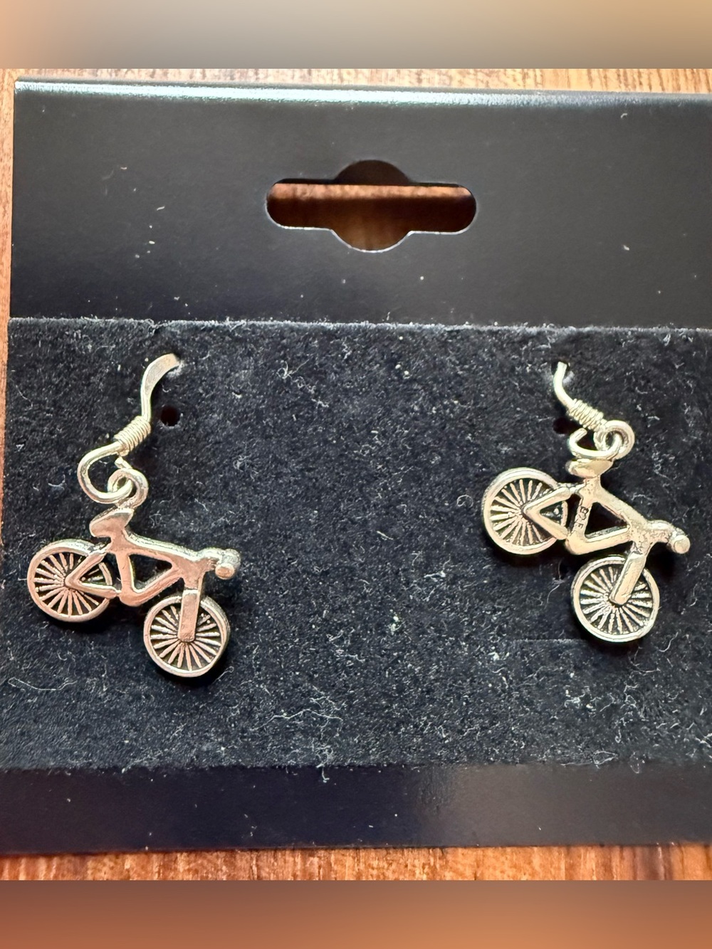 Bicycle Charm Sterling Solver 925 Drop Earrings Novelty